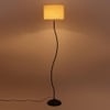 Deven White Cotton Shade Floor Lamp