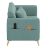 Daraco Velvet 1 Seater Sofa in Tourquise Color