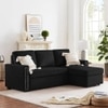 Solace Solid Wood Sofa cum Bed in Black