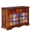 Sheesham Wood Sideboard In Honey Oak Finish