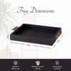 Coal MDF Serving Tip Handle Tray Gold
