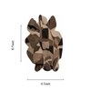 Handmade Wool Shaped Rug Modern Abstract Brown Beige 4 x 6 Feet Carpet
