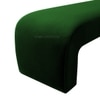 Floran Velvet 2 Seater Ottoman Bench in Green Color