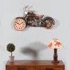 Metal Handpainted Decorative Jawa 8'' Bike Wall Hanging Decorative Showpiece Clock In Multicolor By Craft Tree