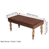 Bestone Sheesham Wood Accent 2 Seater Bench In Taupe Brown Velvet