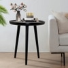 Metalsmith Solid Wood Side Table in Black Finish