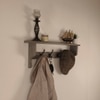 Brentwood Wooden Wall Shelf Organiser With Key Holders