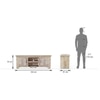 Anokhi Solid Wood Free Standing TV Unit In Rustic White Finish