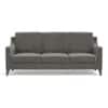 Abbey 3 Seater Fabric Sofa in Ash Grey Velvet Colour