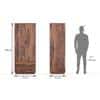Zephyr Solid Wood 2 Door Wardrobe in Teak Finish