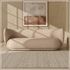 Plushprestige Wood 3 Seater With Upholstery Non Storage Sofa In Yellow Colour