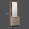 Asa Dressing Table with Sliding Mirror in Grey
