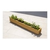 Wooden Slim Herb Planter with Divider Natural 120 cm