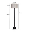FZ 14'' Shade Floor Lamp in Beige Shade