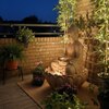 Beige Fiber Vespera Glass Lotus Buddha Indoor Water Fountain
