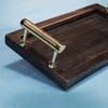 Ireka Home Rasa Wooden Serving Tray with Iron Handles