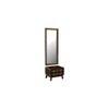 Hand-Painted Solid Wood Dresser in Multicolour with Mirror