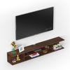 Sanque Large Engineering Wood Wall Mount Tv Entertainment In Brown Maple Finish