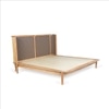 Neo Kyoto Solid Wood Queen Non Storage Bed in Black Colour
