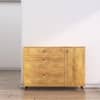 Hexa Red Engineered Wood Shoe Rack in Giant Wood Colour
