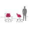 Ferriss Fabric Study Chair in Fuchsia Pink Colour