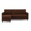 Monznij Sectional Fabric Sofa - Brown