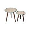 Vriksha Round Nesting Tables with Wooden Legs, Side Tables, Wooden Tables, Living Room Decor by A Tiny Mistake