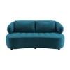 Henry Velvet 2 Seater Sofa T Blue Color