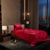Stoa Paris Comforter for Single Bed, 300TC Satin Comforters in Flirty Red