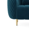 Amora 3 Seater Fabric Sofa In Night Blue Velvet Colour