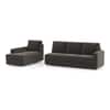 Apollo Sofa (Colour : Smoke, Cushion : Soft, Back Type : Regular, Seating Capacity : Left Aligned 3 Seater + Left Aligned Chaise)