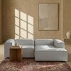 Elegantedge Wood Left Aligned 2-Seater With Upholstery Non Storage Sofa In Grey Colour
