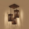 Palisade Brown Solid Wood Cluster Hanging Light