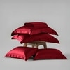 Stoa Paris 300 TC Satin Bedsheet Super King Size Bed With Pillow Covers in Flirty Red