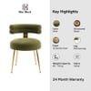 Swizzy Solid Wood Accent Chair in Green Colour