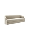 Elegantensemble Wood 3 Seater With Upholstery Non Storage Sofa In White Colour