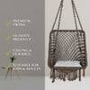 Swingzy Premium Rectangle Swing Chair for Adults Brown with Accessories