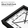 Bold Square Wooden Wall Clock with Roman Numerals and Geometric Frame