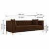 Haruko Fabric Sofa - Brown