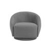 Lorna Fabric Accent Chair in Grey Colour