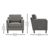 Menta Boucle Fabric Lounge Chair in Grey Colour