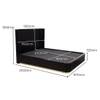 Opus Engineered Wood King  Size Bed With Hydraulic Storage (Walnut Brown Finish)