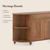 Ramore Sideboard in Amber Walnut Finish With Metal Channel
