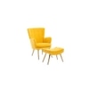 WilAccent Accent Chair With Ottoman Yellow