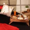 Ireka Homes Snackrack 2 Tier Acacia Wood Serving Stand