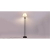 Wren Off White Fabric Floor Lamp with Black Iron Base