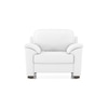 Farina 1 Seater Half Leather Sofa In Polaris