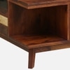 Clover Square Solid Wood Coffee Table In Dual Tone Finish