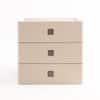 Fawn Engineered Wood Bedside Table in Cream Colour
