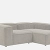 Elegantedge Wood Left Aligned 2-Seater With Upholstery Non Storage Sofa In White Colour